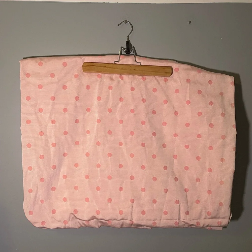 Light Pink Polka Dot Lined Curtains